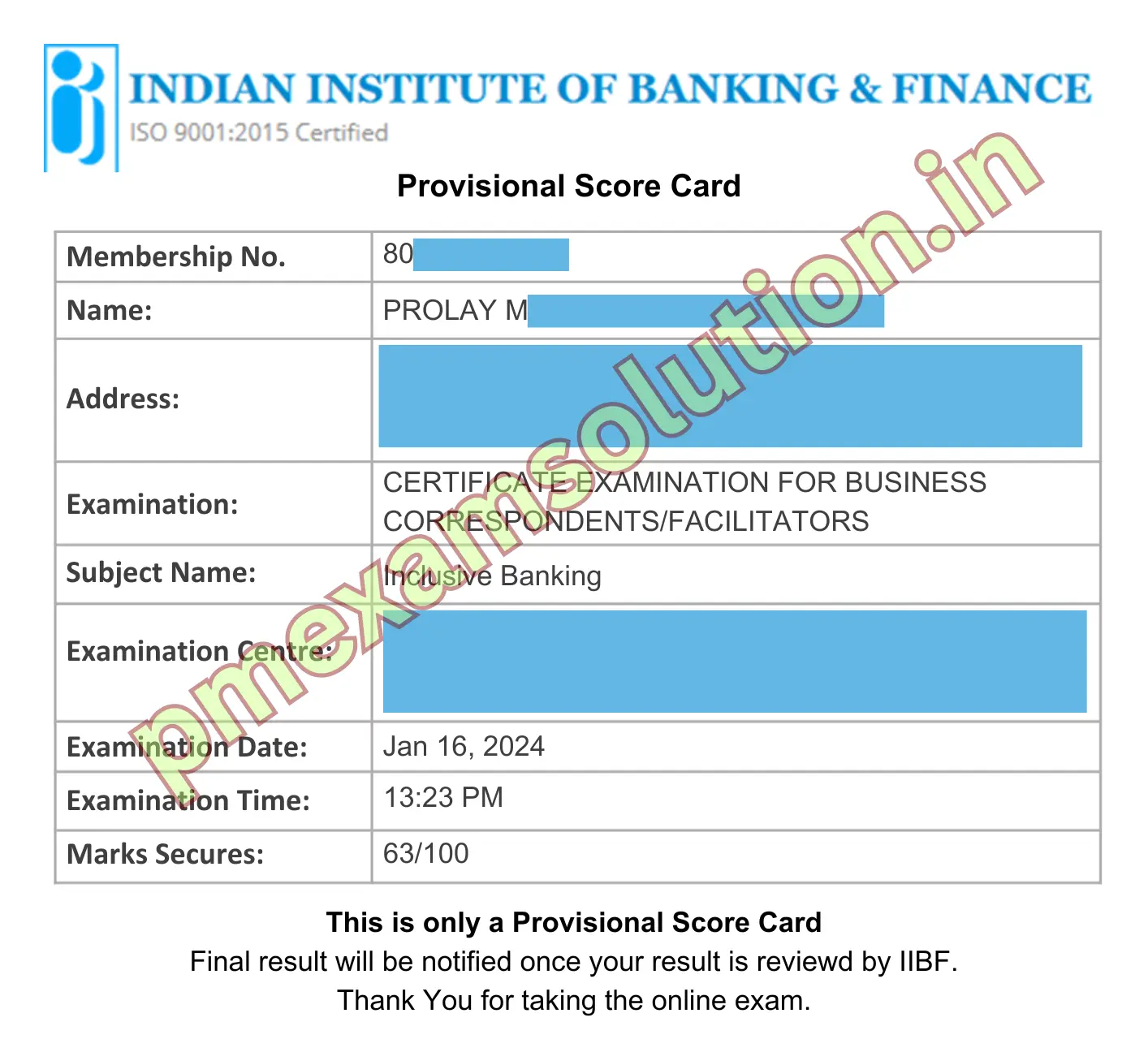 JAN IIBF Score card2